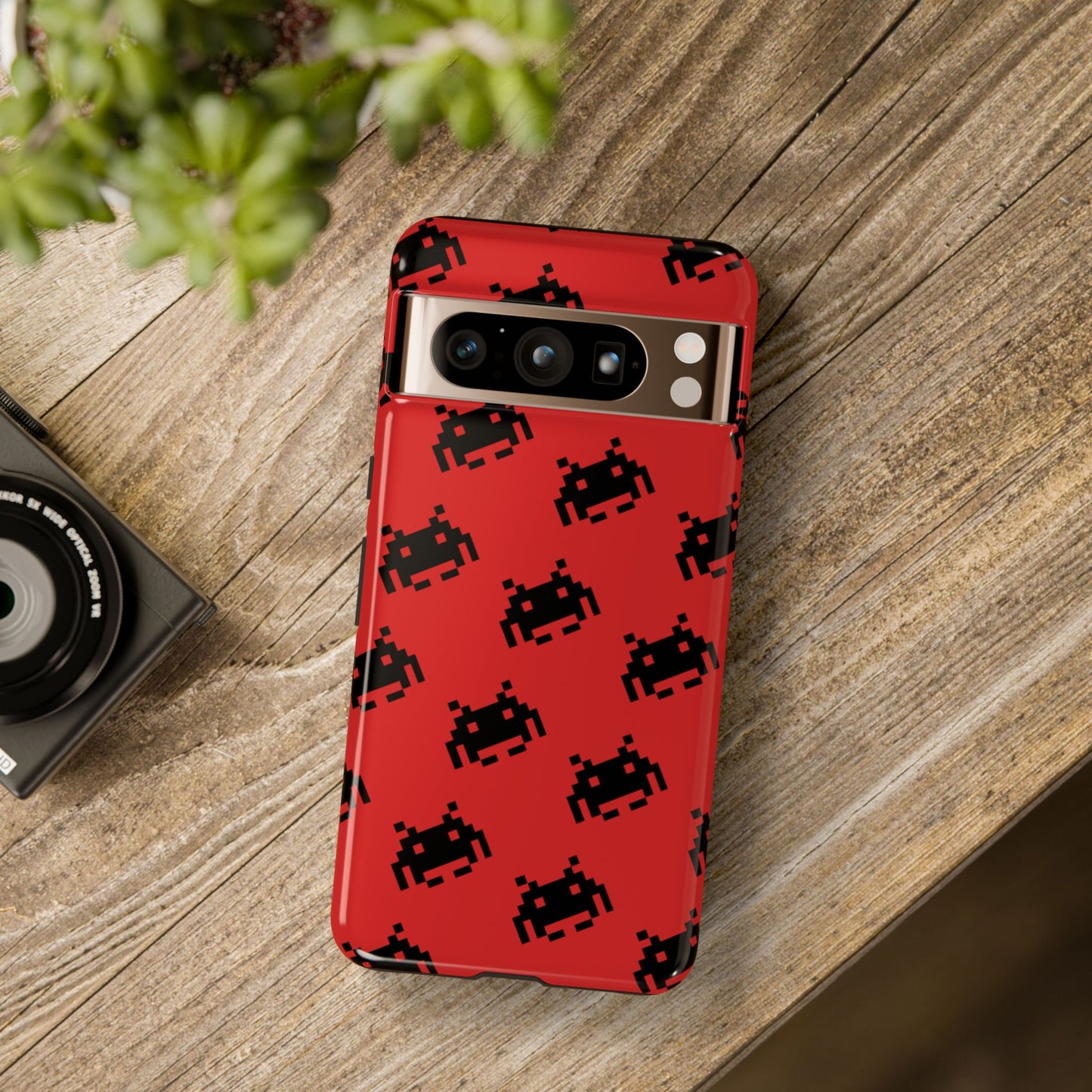 Red Pixel Alien Tough Phone Case