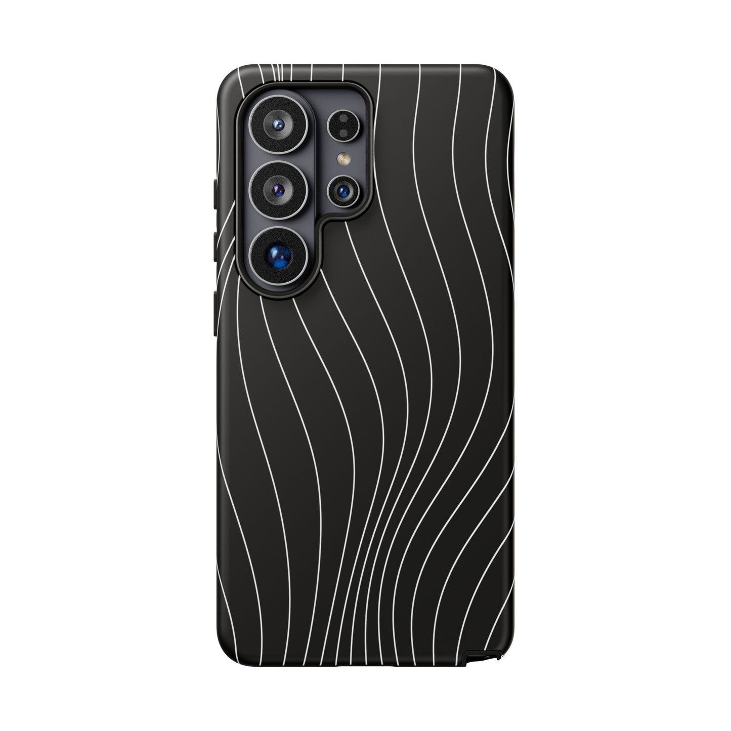 Black Wave Line Tough Phone Case