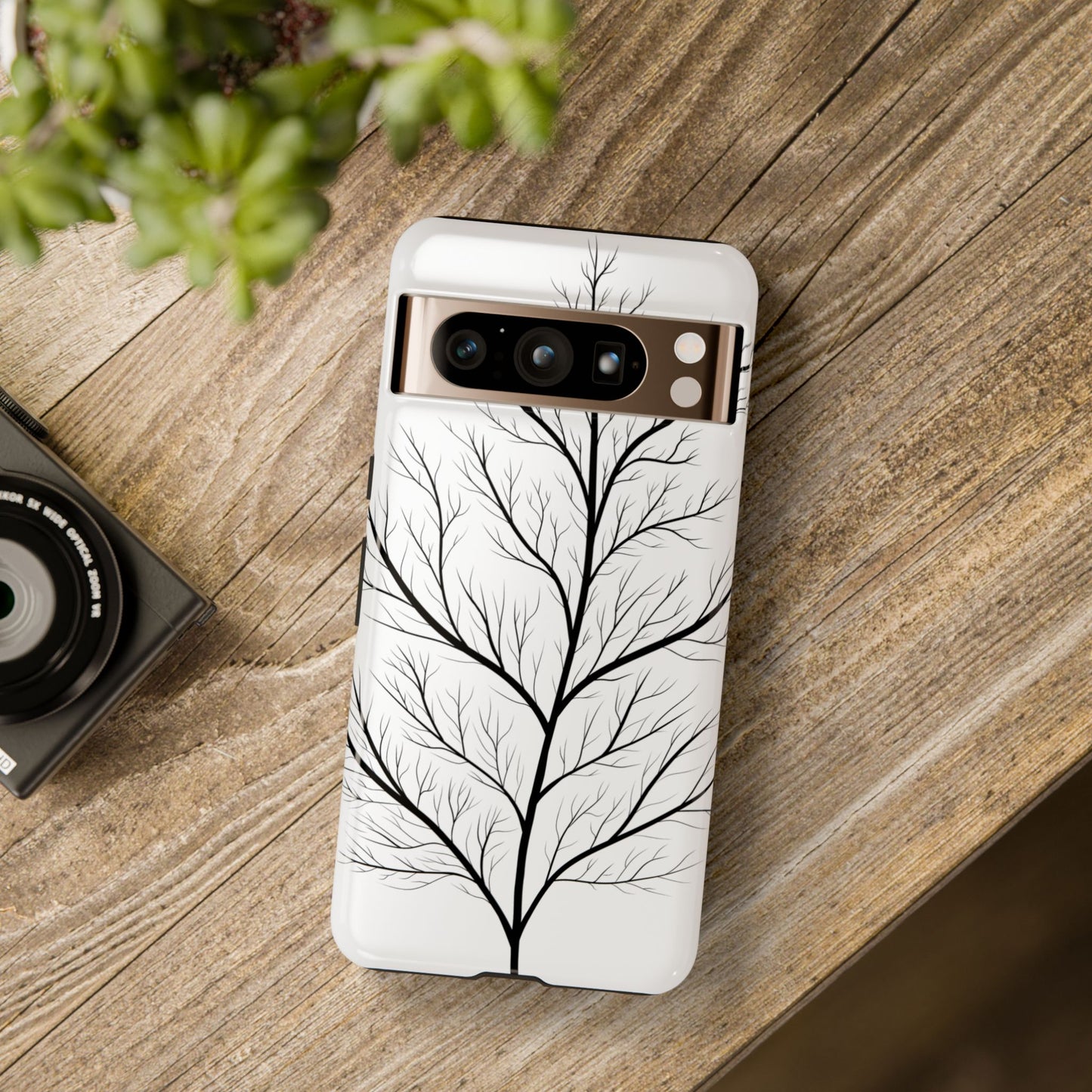 Black Branch Tree Tough Phone Case