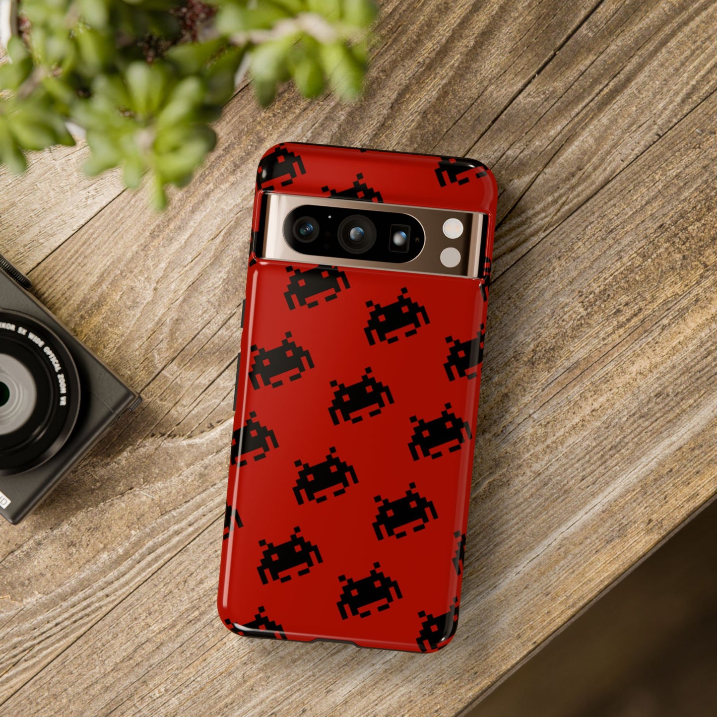 Red Pixel Alien Tough Phone Case