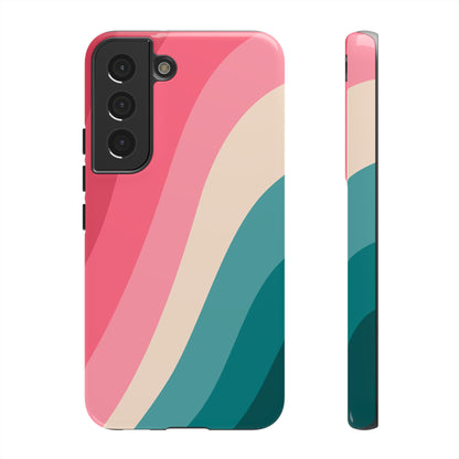 Blush Teal Wave Tough Phone Case