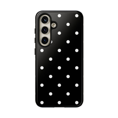 Black Polka Dot Tough Phone Case