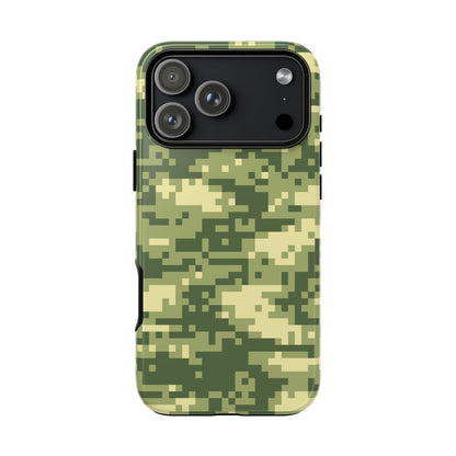 Olive Pixel Camo Tough Phone Case