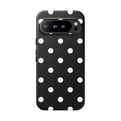 Black Polka Dot Tough Phone Case