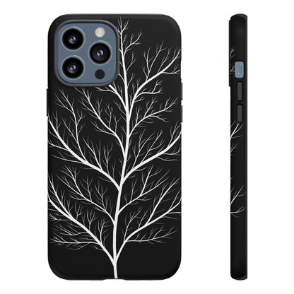 White Tree Silhouette Tough Phone Case