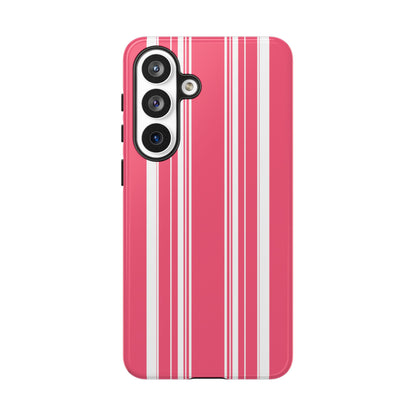 Pink Prep Stripe Tough Phone Case
