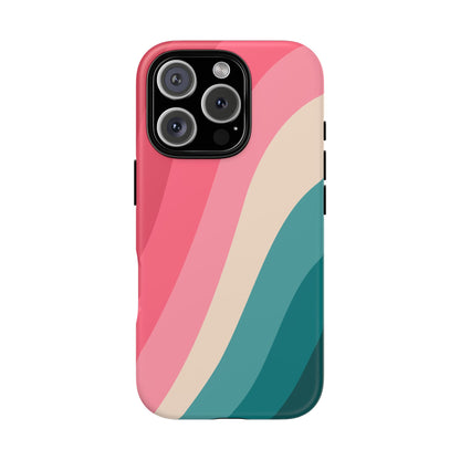 Blush Teal Wave Tough Phone Case