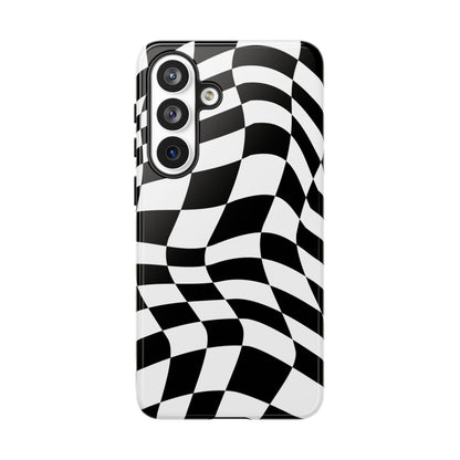 Warped Checker Tough Phone Case