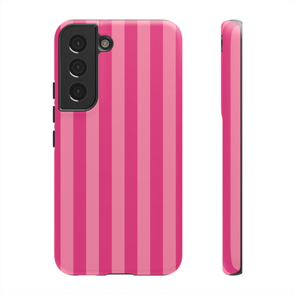 Pink Candy Stripe Tough Phone Case