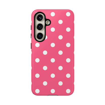 Bubblegum Pink Polka Dot Tough Phone Case