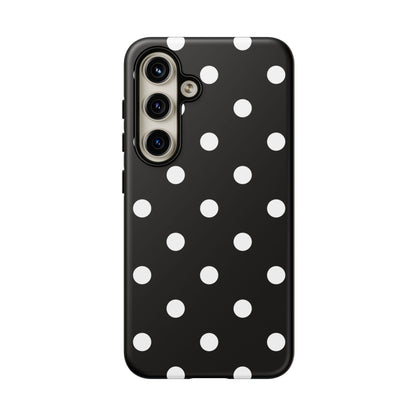 Black Polka Dot Tough Phone Case