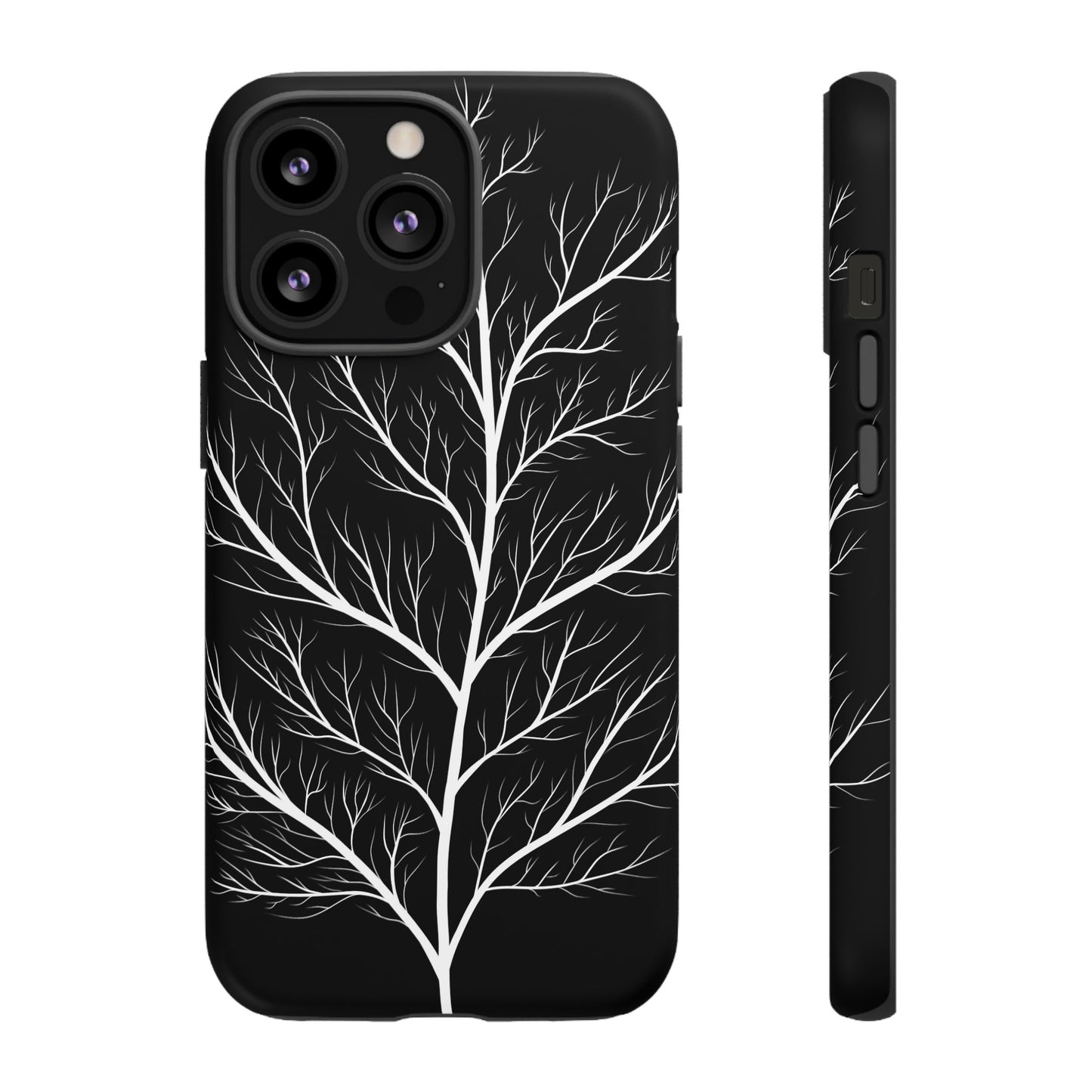 White Tree Silhouette Tough Phone Case