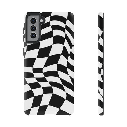 Warped Checker Tough Phone Case