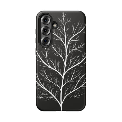 White Tree Silhouette Tough Phone Case