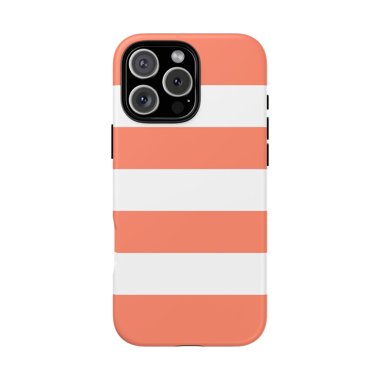 Coral Cabana Stripe Tough Phone Case