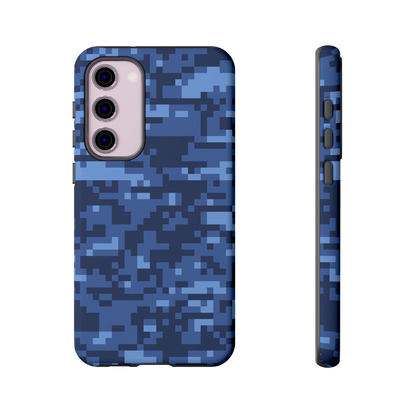 Navy Pixel Camo Tough Phone Case