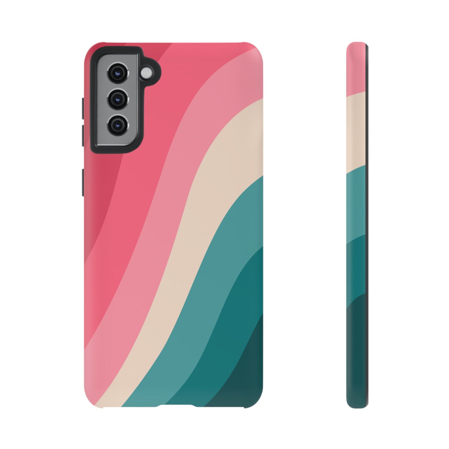 Blush Teal Wave Tough Phone Case