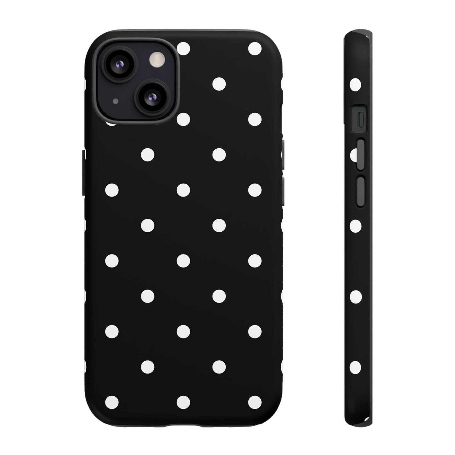 Black Polka Dot Tough Phone Case