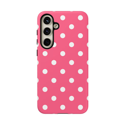 Bubblegum Pink Polka Dot Tough Phone Case