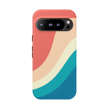 Retro Sunset Wave Tough Phone Case