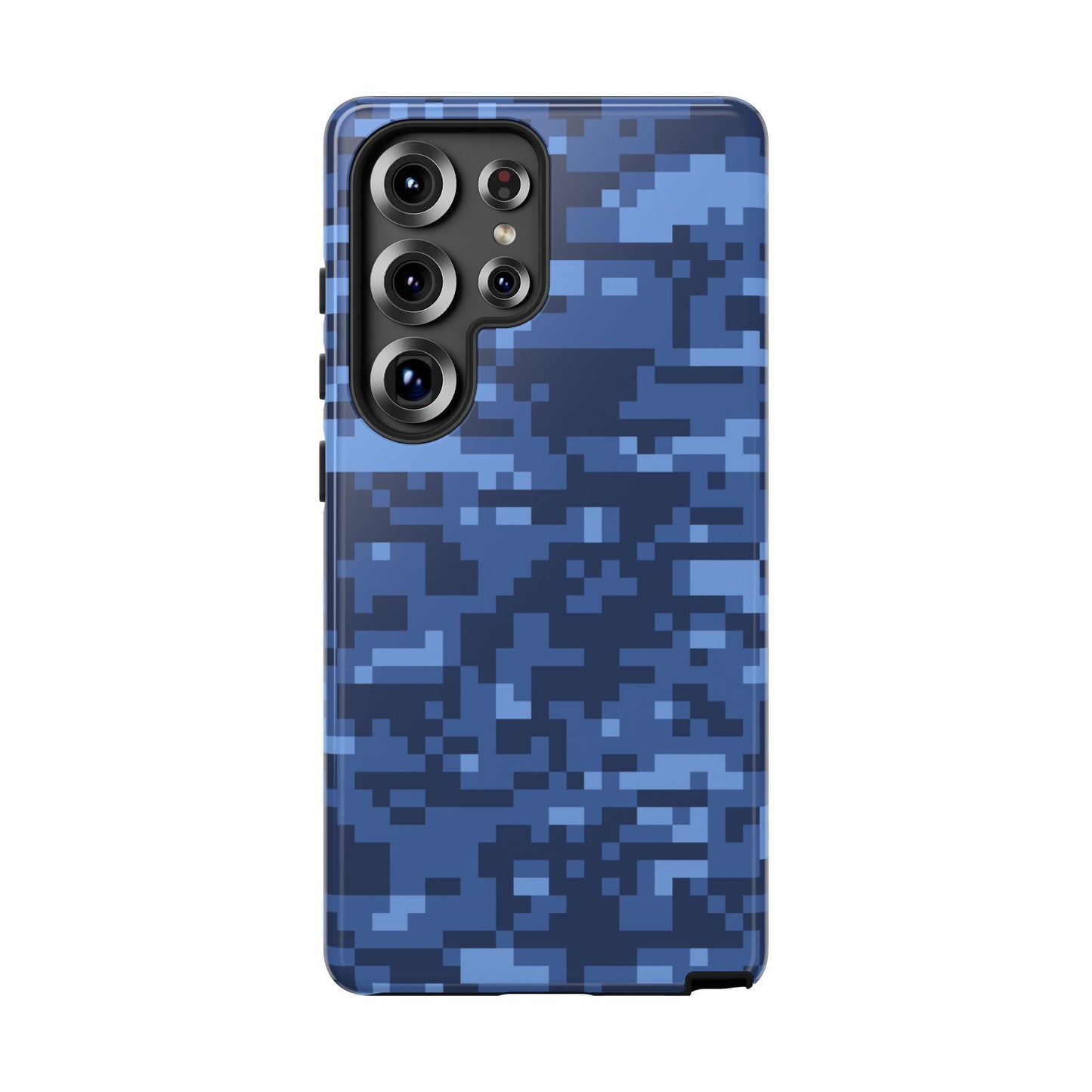 Navy Pixel Camo Tough Phone Case