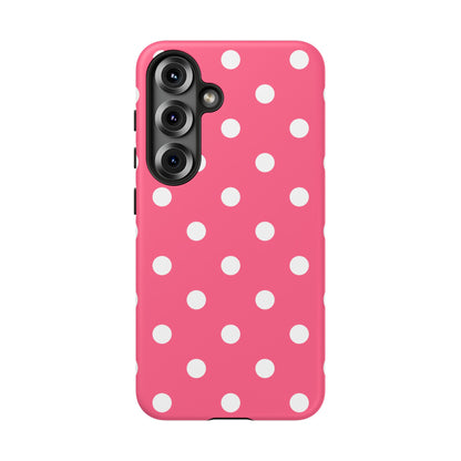 Bubblegum Pink Polka Dot Tough Phone Case