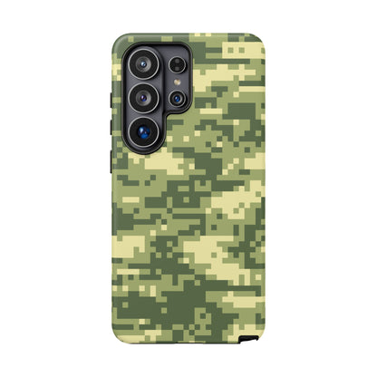 Olive Pixel Camo Tough Phone Case
