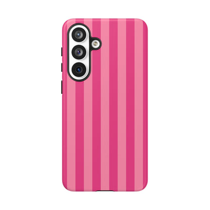 Pink Candy Stripe Tough Phone Case