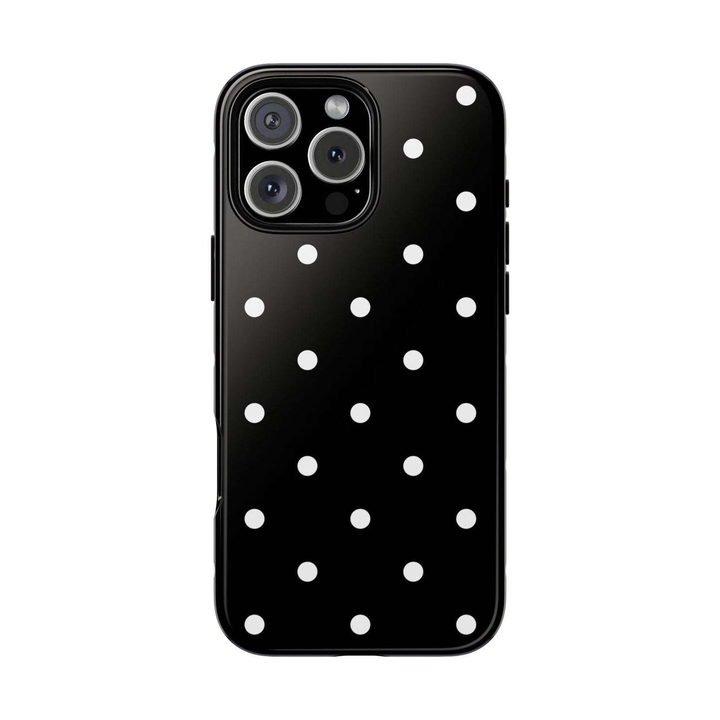 Black Polka Dot Tough Phone Case