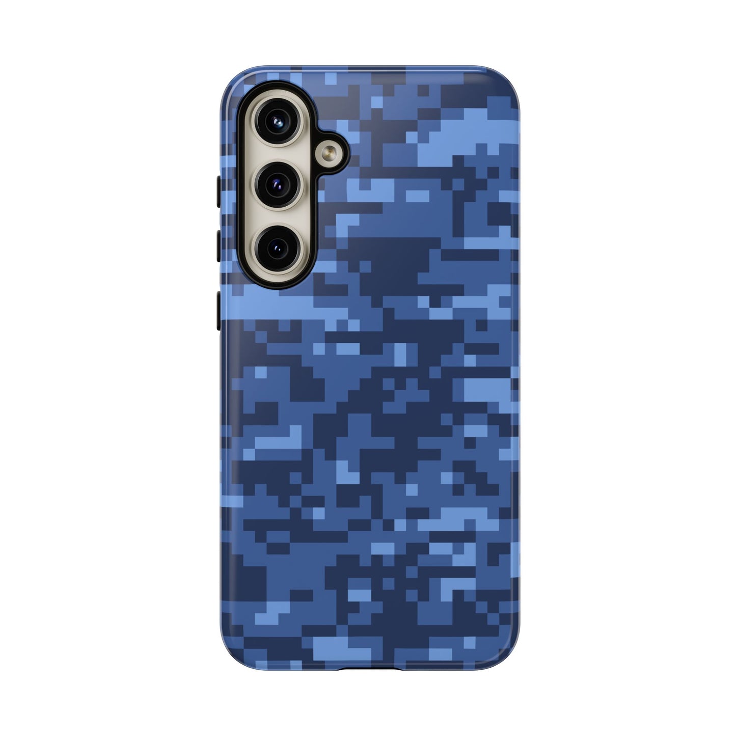 Navy Pixel Camo Tough Phone Case