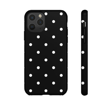Black Polka Dot Tough Phone Case