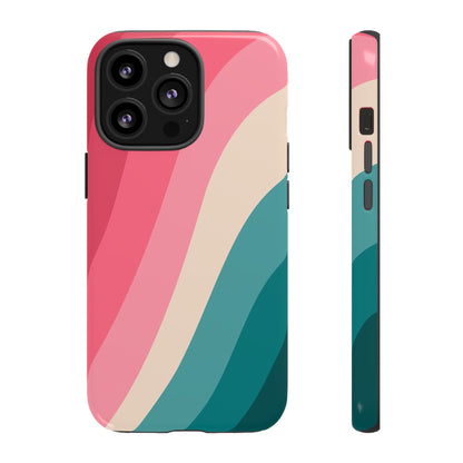 Blush Teal Wave Tough Phone Case