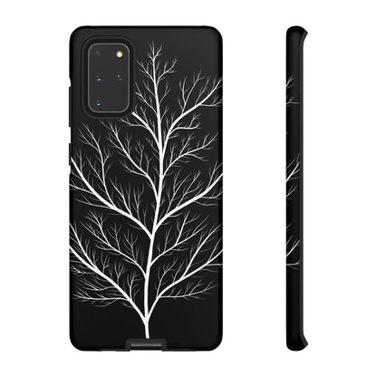 White Tree Silhouette Tough Phone Case