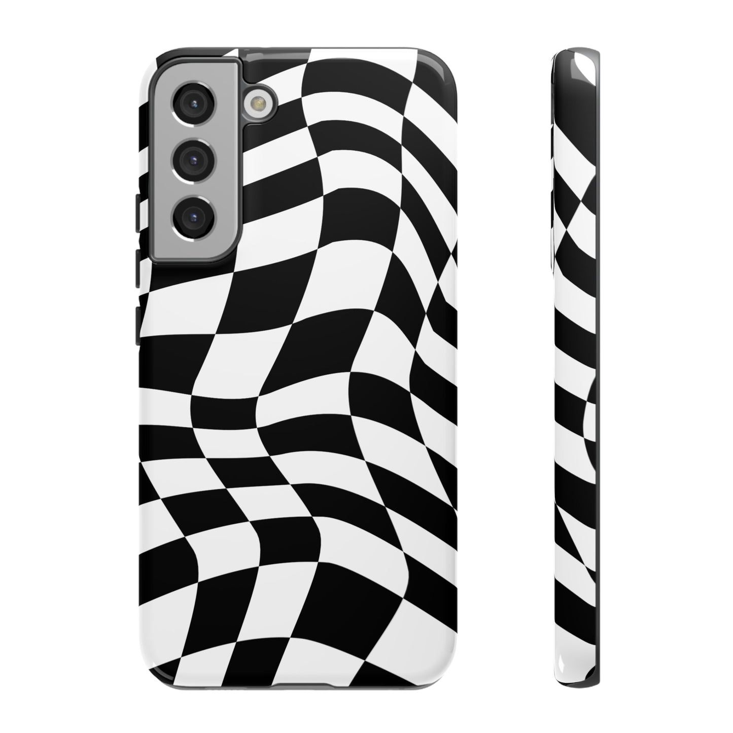 Warped Checker Tough Phone Case