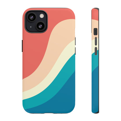 Retro Sunset Wave Tough Phone Case