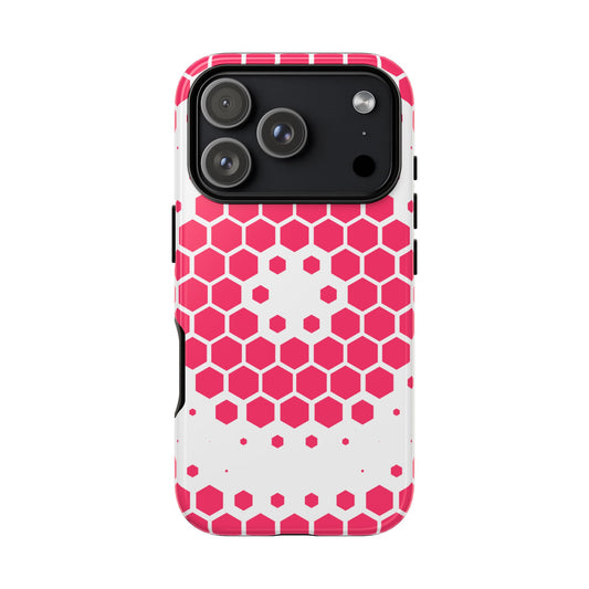 Pink Hexagon Wave – Tech Cute Geometry & Protection