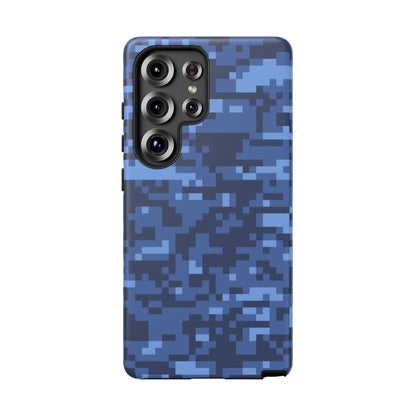Navy Pixel Camo Tough Phone Case