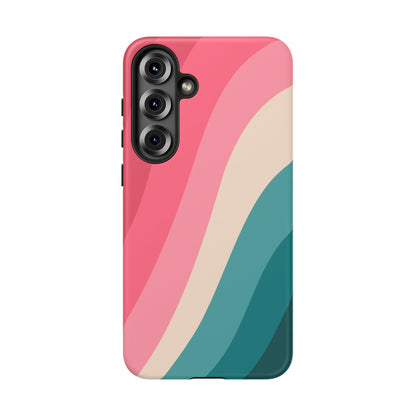 Blush Teal Wave Tough Phone Case