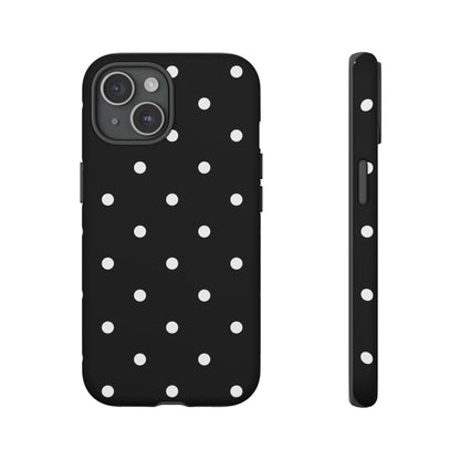 Black Polka Dot Tough Phone Case