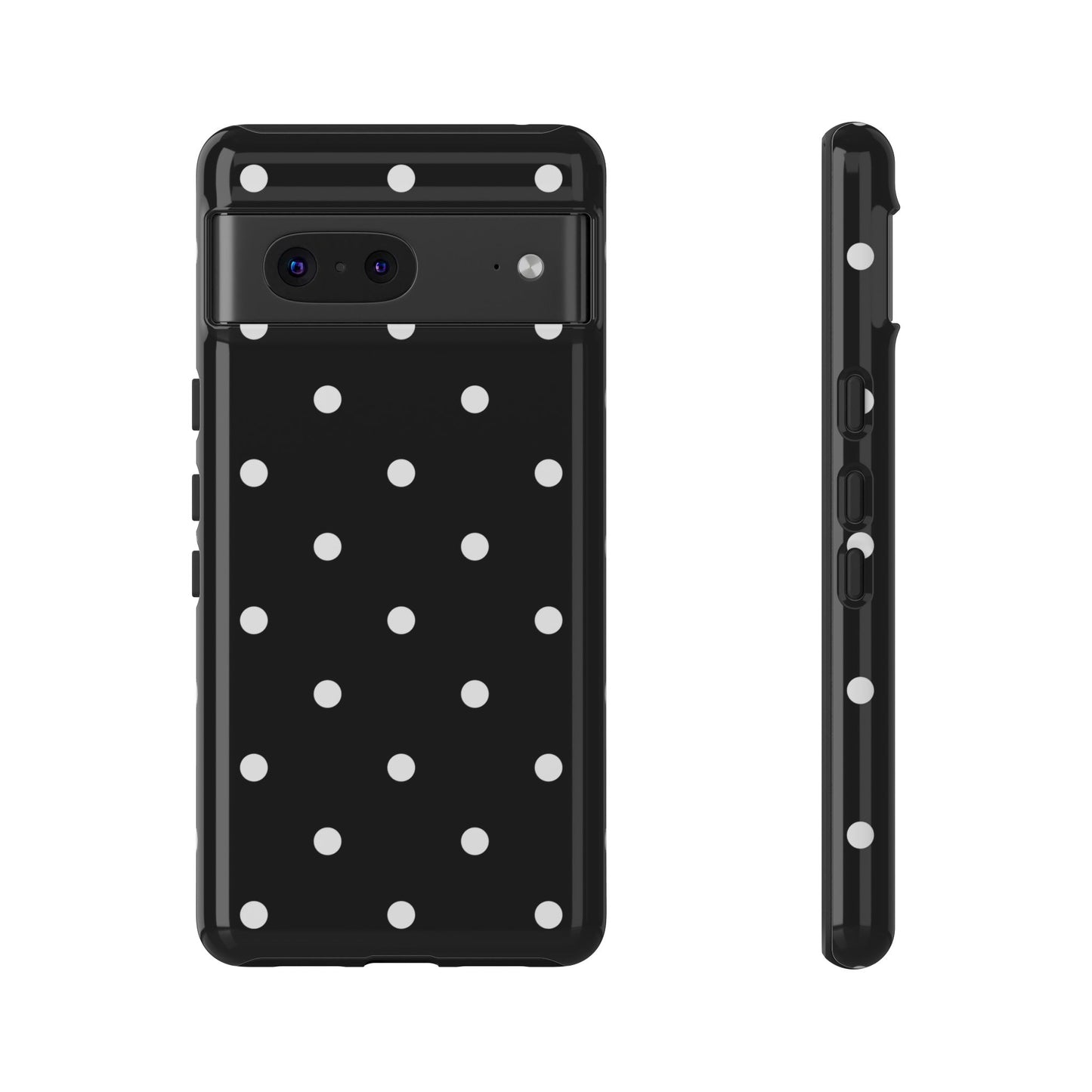 Black Polka Dot Tough Phone Case