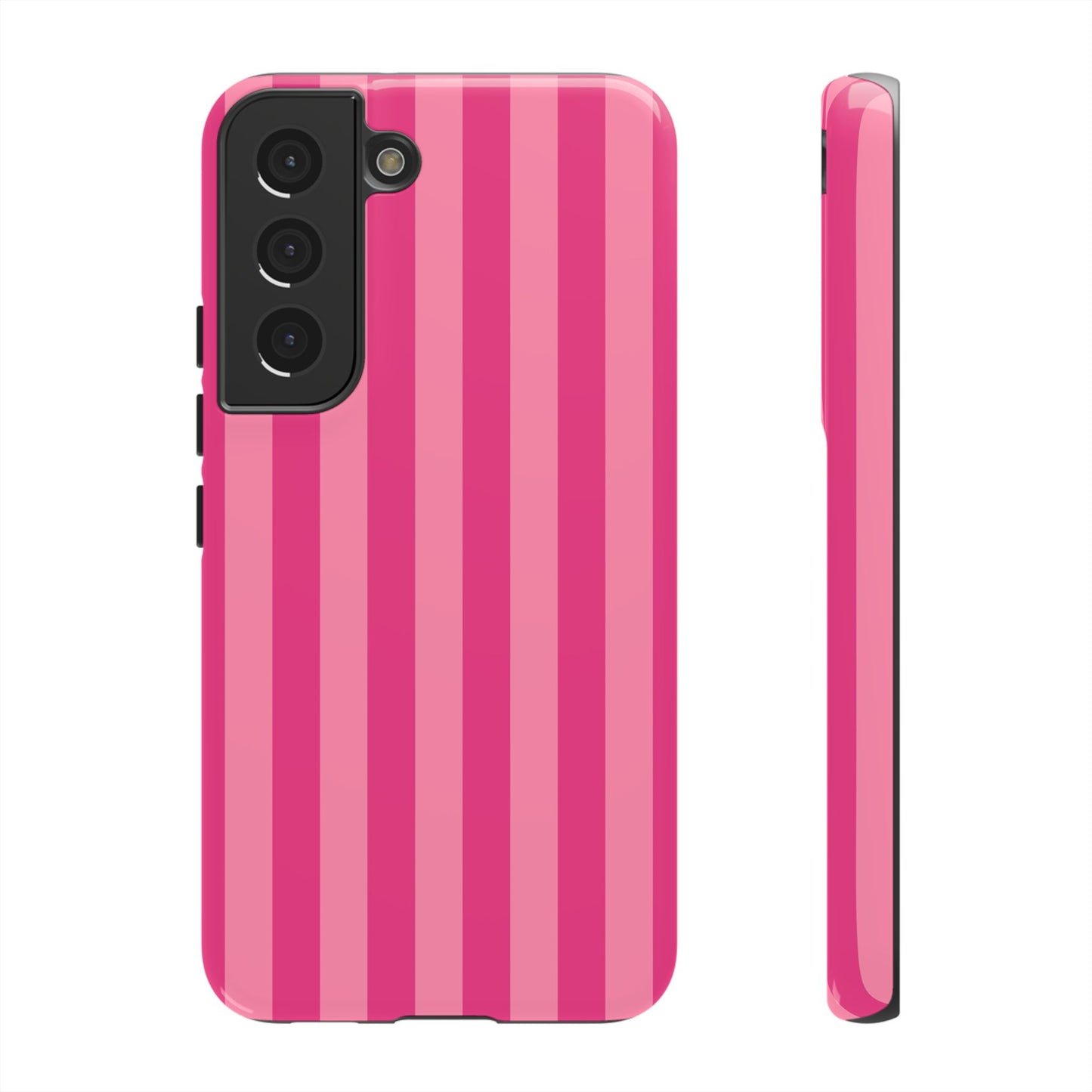 Pink Candy Stripe Tough Phone Case