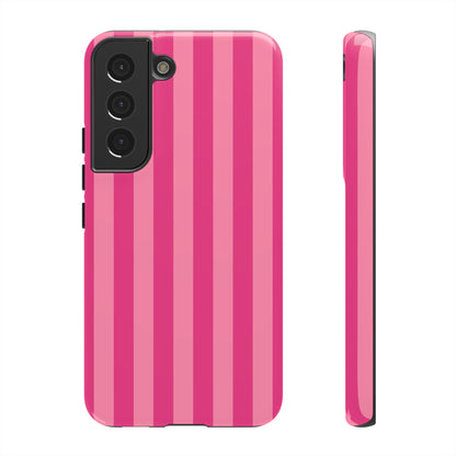 Pink Candy Stripe Tough Phone Case