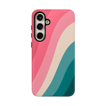Blush Teal Wave Tough Phone Case