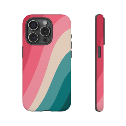 Blush Teal Wave Tough Phone Case