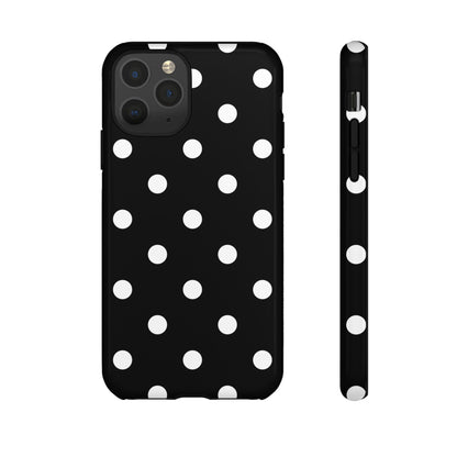 Black Polka Dot Tough Phone Case