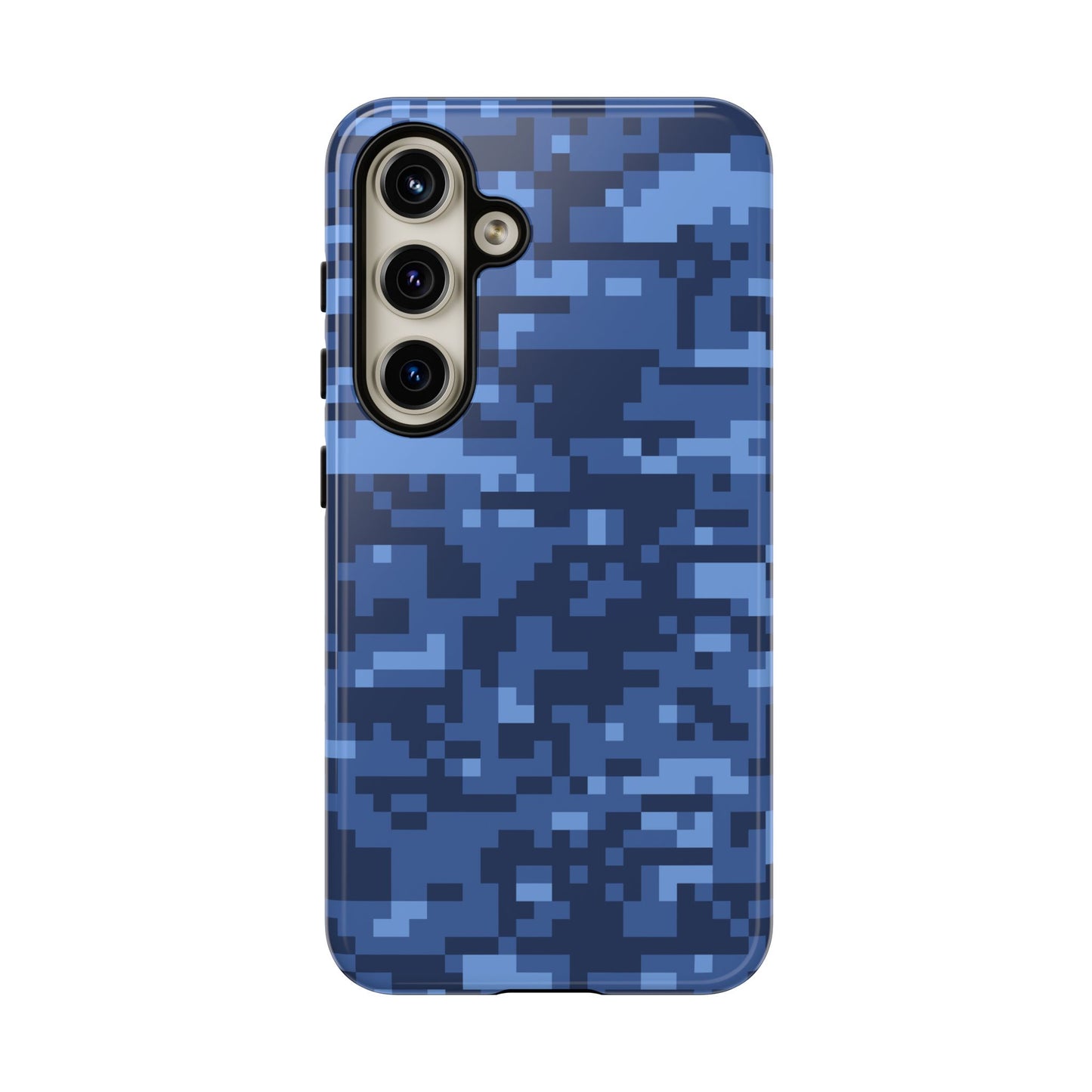 Navy Pixel Camo Tough Phone Case
