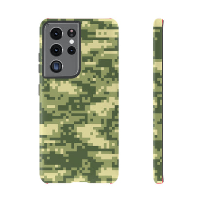 Olive Pixel Camo Tough Phone Case
