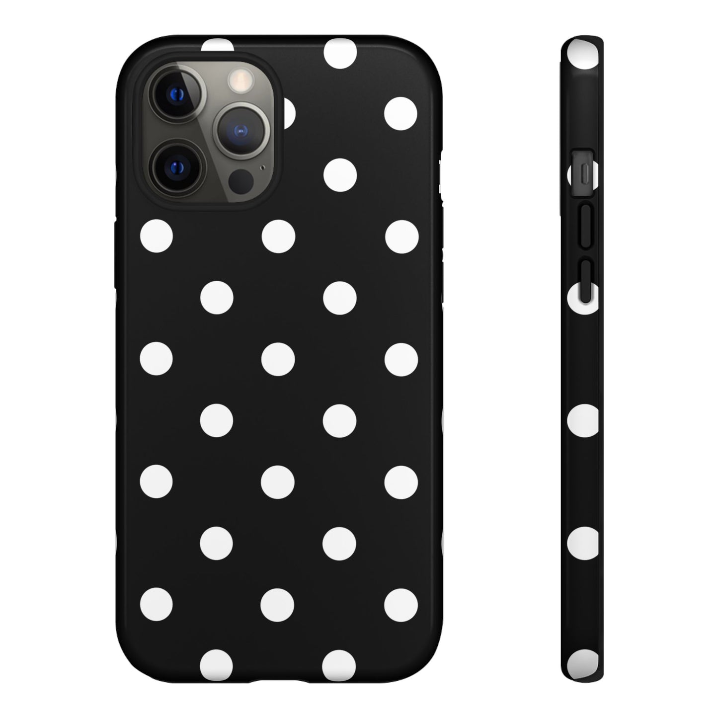 Black Polka Dot Tough Phone Case