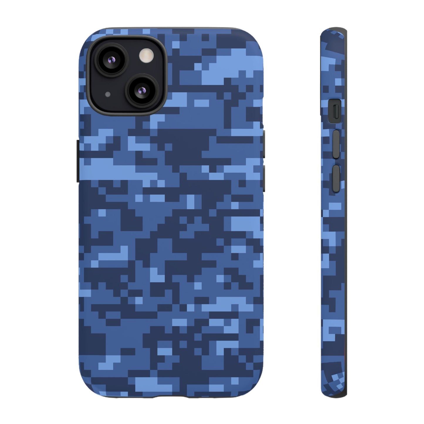 Navy Pixel Camo Tough Phone Case