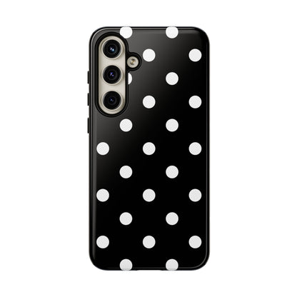 Black Polka Dot Tough Phone Case
